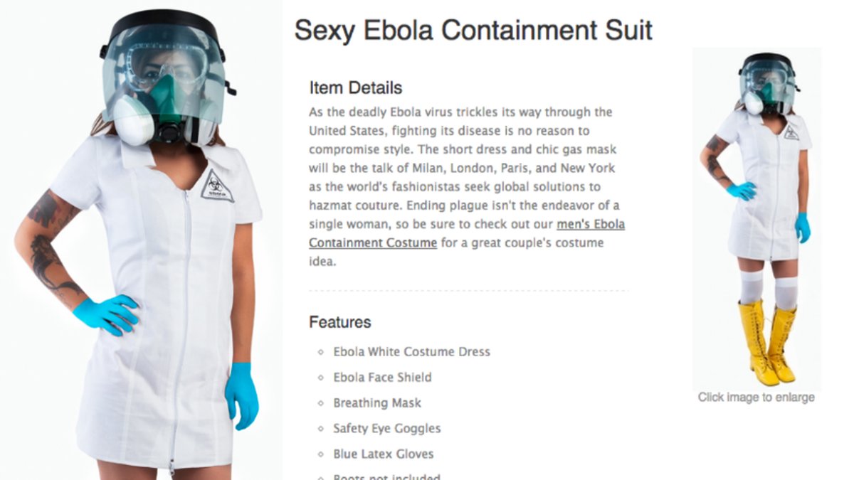 Sexig ebola-utstyrsel, någon?